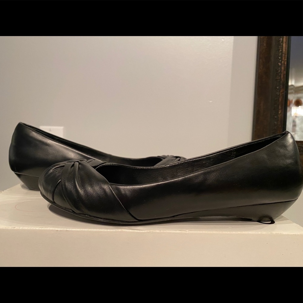 Low Leather Wedges